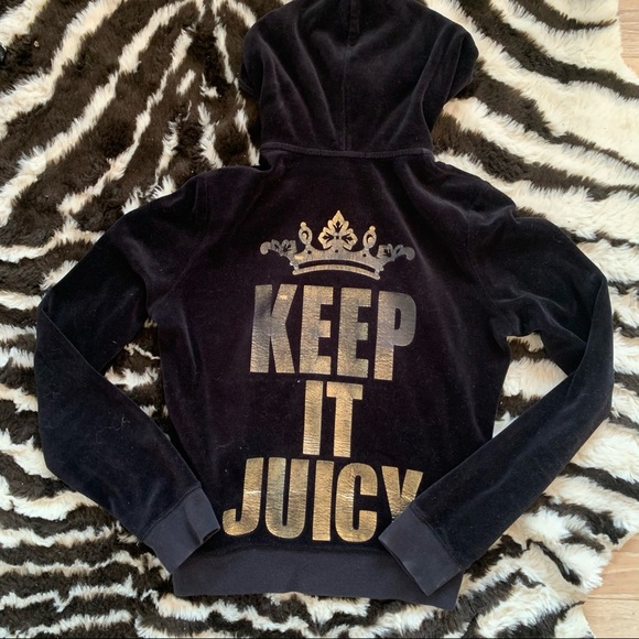 Black and gold Juicy Couture track jacket. - Picture 1 of 4